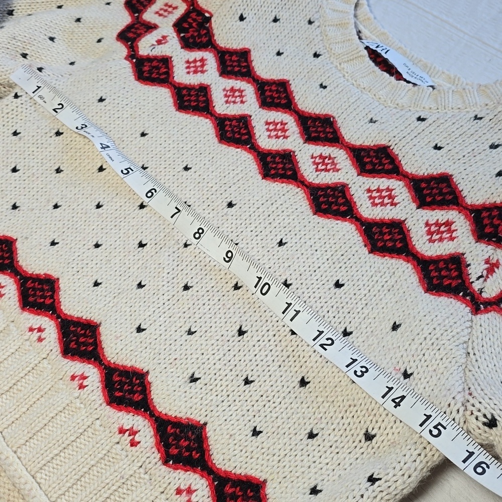 Zara Fair Isle Geometric Knit Sweater Women's Size Small - Picture 6 of 14